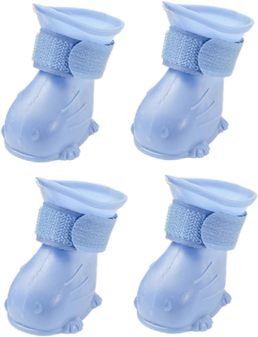 POPETPOP 4pcs Dog Rain Boots Slip Puppy Rain Shoes Outdoor Dog Boots for Winter