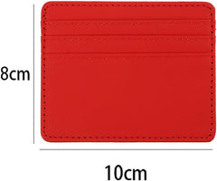 Slim Minimalist Wallet Small Card Bag, PU Leather Card Holder Wallet, Multiple Card Slots Card Case For Women Men(black)