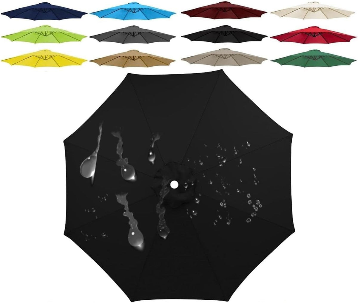 Patio Umbrella Top Canopy Replacement Cloth 6.5ft 7.5ft 9ft 10ft, 6/8 Ribs Outdoor Market Table Yard Pool Garden Parasol Umbrella Canopy Replacement Covers Replacement Parasol Canopy(Cg1,270 cm 8.8ft/