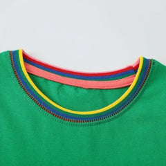 Girl's Cotton Dress - Kitties, Rabbits, Hearts, and Love - Perfect for Autumn and Winter