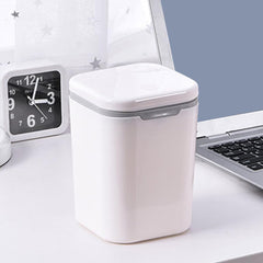 PRETYZOOM 2pcs Small Trash Can for Bedroom Mini Desk Wastebasket Creative Office Garbage Can Lid