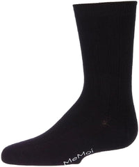 MeMoi Woven Ribbed Rayan Blend Boy's Crew Socks