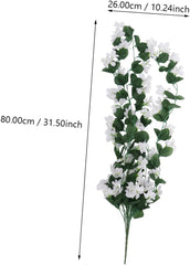 BESTYASH Artificial Violet Hanging Flowers Petal Vines for Wedding Home and Office Decor Romantic Faux Plants for Indoor Use and Craft Projects