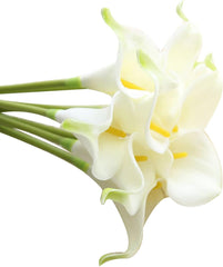 Artificial Plant Artificial Flowers Exquisite 1 Branch Calla Lily Bridal Bouquet Home Wedding Party Decor Home Decor-Purple-White