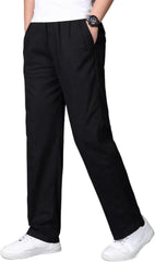 Men's Straight Stretch Cargo Pant Solid Color Lightweight Multi Pockets Trousers Casual Outdoor Hiking Sweatpants