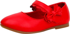 Toddler Girls Dress Shoes Flower Girl Little Kids Mary Jane Ballet Flats Bow Wedding School Party Communion Shoes
