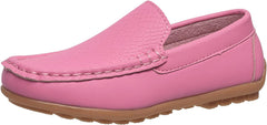 CoXist Kids Toddlers Boys Girls Leather Slip On Loafers Moccasin Boat Dress Shoes