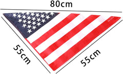Homoyoyo Pet Dog Christmas Triangular Scarf Comfortable Bandana Collar Easy Dress up American Flag Design Dog Bib