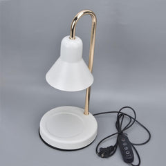 Fafeicy Candle Warmer Lamp 3 Levels Timing Adjustable Brightness Metal Plating GU10 Bulb Candle Light US Plug