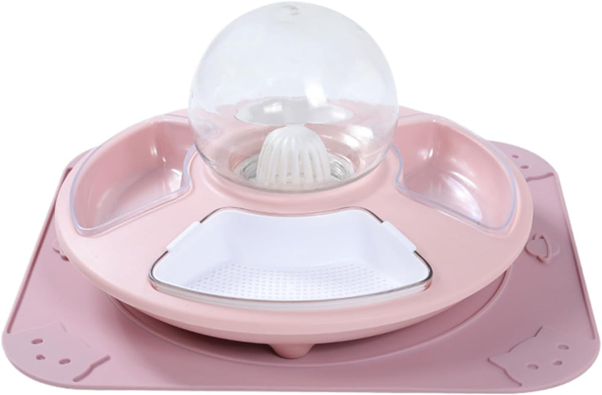 Cat Bowls - Cat Feeder | Dishes | Pet Food Water Bowl | Pet Watering Food Feeder | Multifunctional Feeding Dish for Kittens | Anti-Slip Pet Watering Container Automatic Water Refill