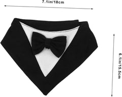 Dog Bandanas Bow Decor Stylish Polyester Pet Scarf for Dogs Triangular Bib for Birthdays and Special Occasions