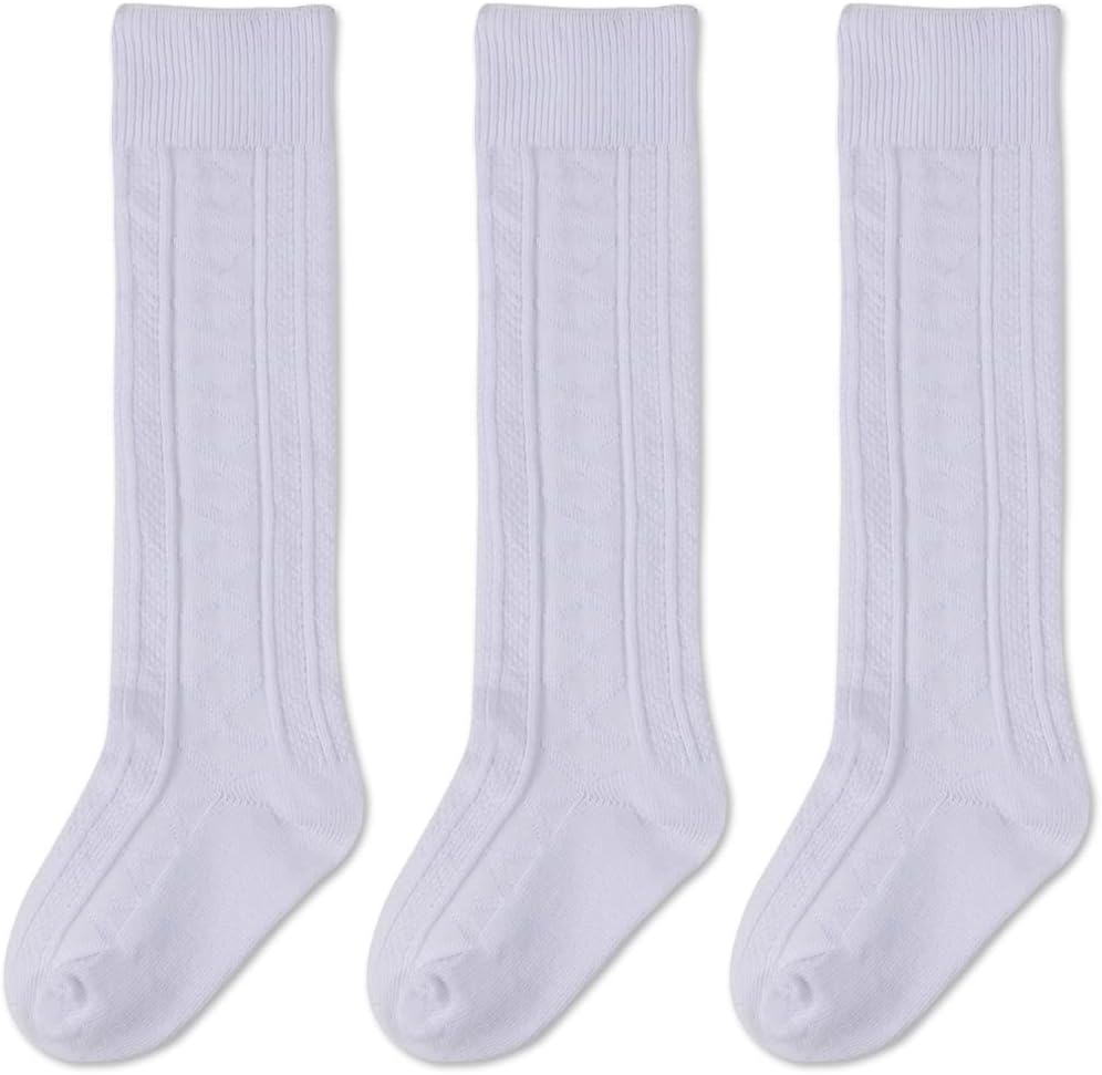 EPEIUS Baby Girls Boys Uniform Knee High Socks Tube Ruffled Stockings Infants and Toddlers (Pack of 3/5)
