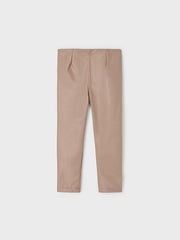 Mayoral Synthetic Leather Leggings for Girls Mocha
