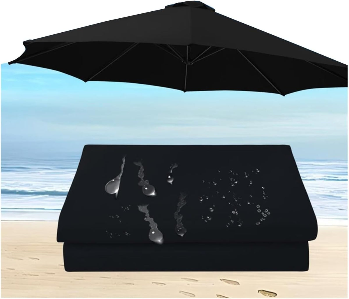 Replacement Covers 6/8 Ribs Market Patio Umbrella Canopy Cover Replacement Parasol Canopy for Patio Umbrella for Outdoor for Market, Garden, Deck, Backyard, Pool Waterproof(105,8.8ft 2.7M- 8 Ribs)