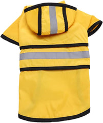 2pcs Lovely Dog Reflective Raincoat Pet Rain Coat for Small Dogs and Cats for Outdoor Walking Running Yellow