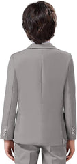 Boys' Formal Solid Color Blazer Jacket School Uniform Coat