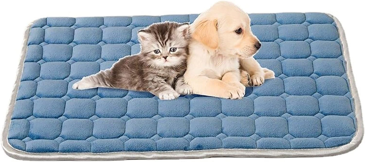 Small Dog Bed, Large Dogs, Mat Soft Crate Mat Medium Dog Crate Pad Mat Kennel Bed Pet Mattress Cat Dog Mats Washable Non Slip Cushion for Pets Sleeping (Color : Pink, Size : M)