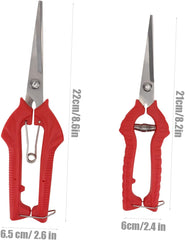 2pcs Pruning Shears Plant Clippers Garden Pruners Extendable Hand Pruners Comfortable Handle Pruning Tool for Fruit Picking and Branch Cutting
