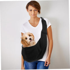 Adjustable Straps Dog Shoulder Backpack Pet Travel Bag for Small Puppy Dog Carrier Black