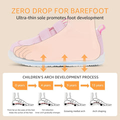 Wide Toe Box Toddler Shoes Boys Girls Barefoot Shoes Lightweight Kid Tennis Sneakers Non-Slip Zero Drop First Walking Running Shoe for School Outdoor Indoor Sports