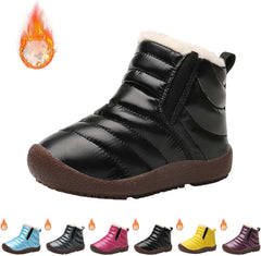 Girls and Boys Snow Fashion Ankle Boots Warm Fuzzy Walking Outdoor Shoes with Zipper (Baby/Toddler/Little Kid)