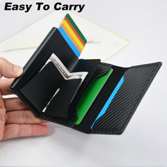 Slim Wallet for Men/Women, RFID Protection, Minimalist Men's Wallet, Credit Card Holder, Stylish Men Wallet for Security & Convenience, Front Back Pocket Wallet, Support 8 Cards,Brown