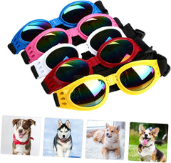 5pcs Adjustable Pet Sunglasses for Dogs Cats Uv Protective Windproof Eyewear for Pets Foldable Design for Comfort and Style