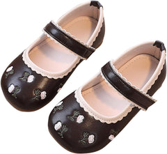 Little Kid Shoes Big Girl's Dress Mary Jane Ballet Flower Girl Wedding Party Ballerina Flat School Shoes