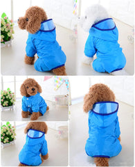 Raincoat for Dogs Waterproof Dog Rain Jacket Blue Waterproof Dog Raincoat Clothes Puppy Rain Coat Jacket with Hat Pet Dog Rain Coat for Small Dogs Xs