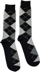 Big & Tall Men's Dress Socks - Argyle Pattern - Premium Cotton - Size 13-15