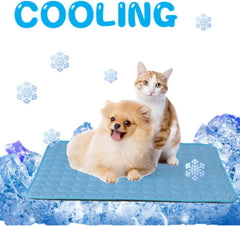 Summer Pet Cat Pad Dog Mat, Washable Car Dog Blanket Cat Sleep Cushion for Kennel Sofa Bed Floor, Travel Car Seats for Little, Medium, Large Pets Indoors Outdoors