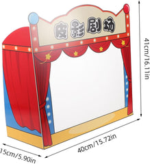 YARNOW Cultural Education Shadow Puppets Theater Stage Interactive Storytelling Kit Stage Props for Kindergarten Family Puppet Shows