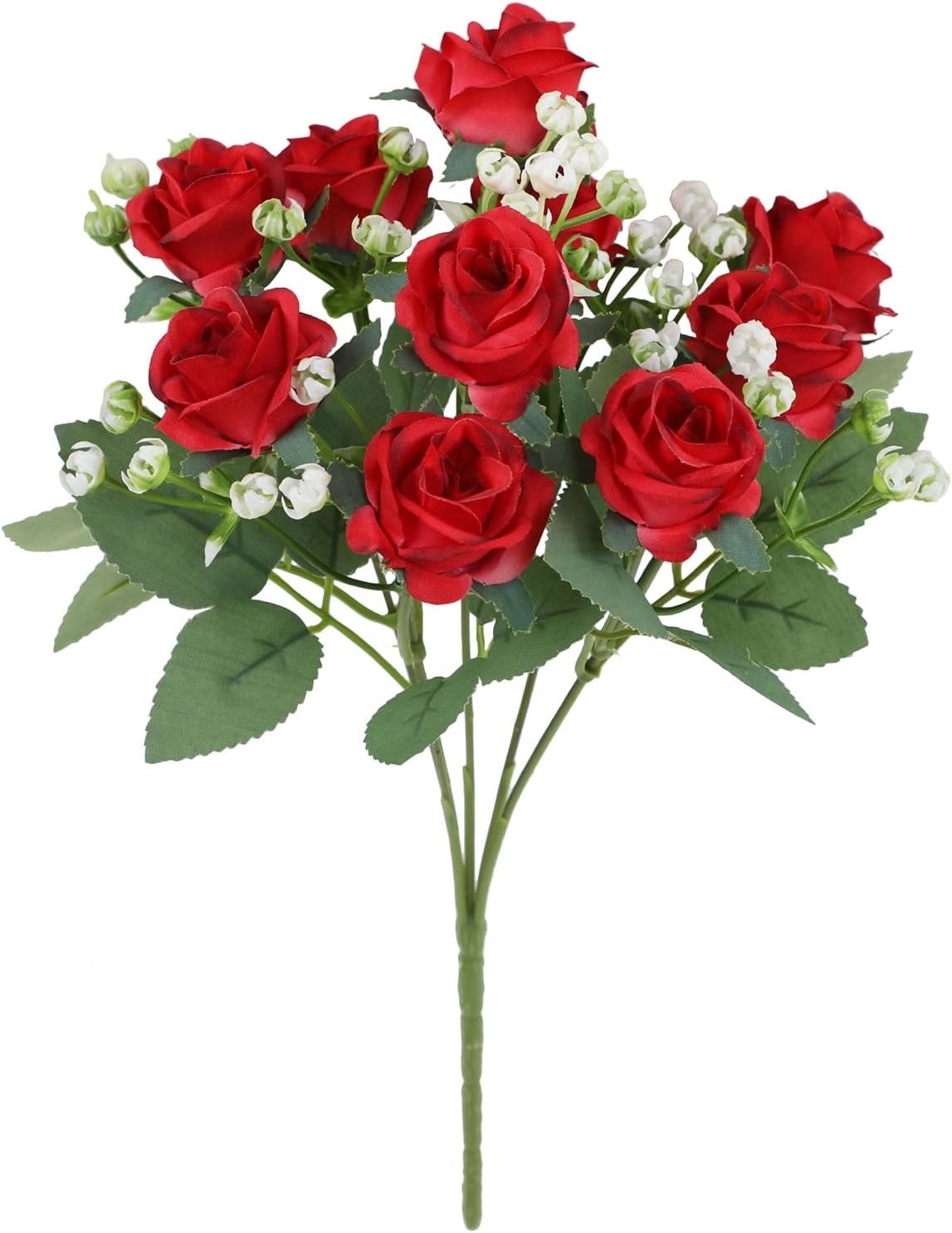 Artificial Flowers Fake Flower,Artificial Plant Fake Flower Artificial Silk Flowers Artificial Rose Flower Bouquet Leaves Faux Floral Plant for Wedding Party Photo Props Pink