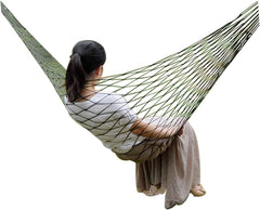 Happyyami Outdoor Hammocks for Outside 2pcs Nylon Hammock Swing Bed Mesh for Relaxation