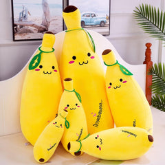 A-Parts Long Stuffed Banana Hugging Pillow Plush Body Soft Lumbar Back Cushion Plush Toy Doll for Kids Girlfriend for Bedroom Living Room