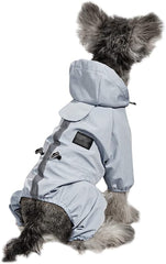 Hooded Dog Raincoat Dog Poncho Rain Cape Sun-Proof Waterproof Full Body Raincoat Dog Jacket for Small & Medium Dogs Spring Summer Pet Costume