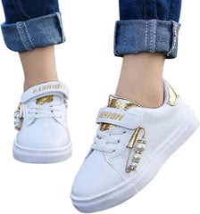 Girls Tennis Running Shoes Fashion Lightweight Athletic Walking Sneakers Children Flat Sport Shoes for Little Girls