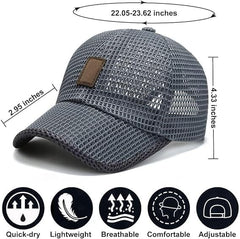 Optimumeny Summer Outdoor Casual Baseball Cap, Unisex Breathable Full Mesh Hat,Trucker Hat Hats