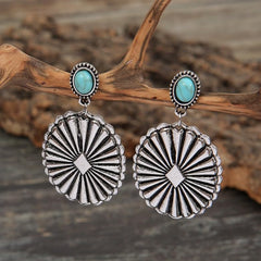 Contemporary Metallic Earrings, Chic Drop and Stud Choices, Perfect for Everyday and Special Events, Turquoise Boho Aesthetic