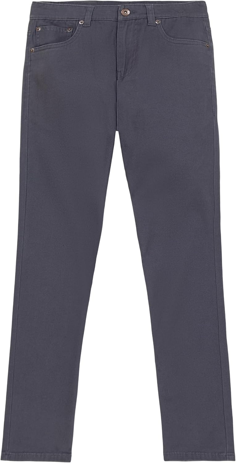 Skinny Fit Stretch Twill Pants, 5-Pocket Style, Zipper Fly & Button Closure