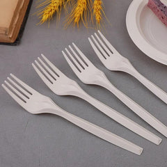 100% Eco Friendly Compostable Forks Disposable Forks Cornstarch Based 50 Large Disposable Utensils (6.7 in.) Durable and Heat Resistant Alternative to Plastic Forks Party Supplies