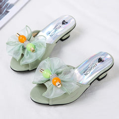 Toddler Little Kid Girls Flower Crystal Sandals Love Princess Slipper Sandals Shoes Girls Shoes Slippers