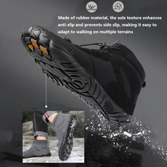 Winter Hike Barefoot Shoes For Women Men, Grounding Shoes With Copper, Wide Toe Non-Slip Boots