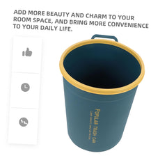 Vaguelly Garbage Recycling Container Trash Can Material Mouth Easy to Use Home Office Decor