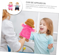 2pcs Family Hand Puppets for Adults Soft Educational for Role Play Storytelling and Games for Family Gatherings and Birthdays