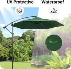 Replacement Parasol Canopy 6.5ft 7.5ft 9ft, Patio Umbrella Top Canopy Replacement Cloth 6/8 Arms, 10ft Outdoor Market Yard Table Umbrella Canopy Cover, UV Protective Replacement Fabric(Wine Red,2.7m/9