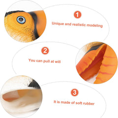 BESPORTBLE 1Pc Decorative Toucan Hand Puppet for Interactive Performance Gloves for Imaginative Play and Communication Skills Development Red