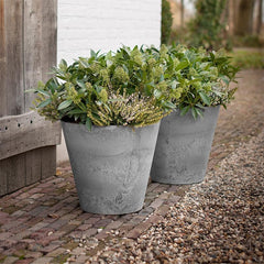 Root & Vessel Napa Round Planter, Gray, 6"