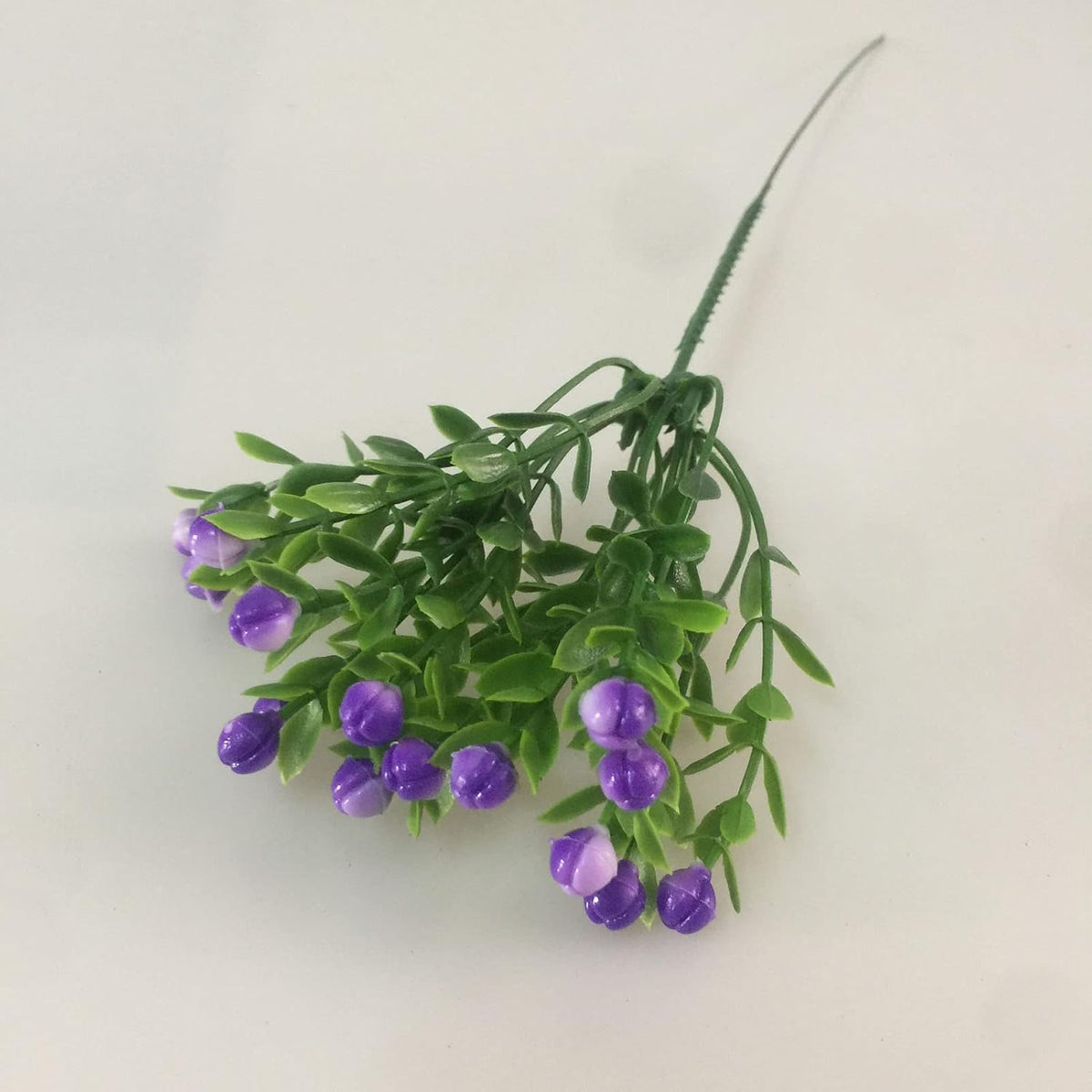 Artificial Flowers Simulation Large Particles Milan Grain Flower Trough Flower Arrangement Accessories Potted Decorative Green Plants Plastic Flowers for Home (Purple)