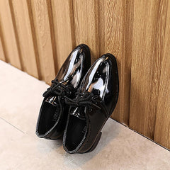 Boys Classic PU Leather Lace-Up School Uniform Oxfords Casual Dress Shoes Loafers Flats